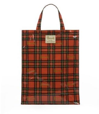 Harrods Medium Royal Stewart Tartan Shopper Bag