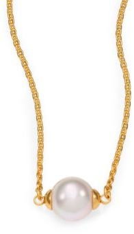 Majorica 8MM White Pearl Pendant Necklace