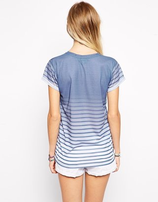 ASOS T-Shirt with Merci Print and Stripes