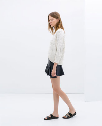 Zara 29489 Poplin Mini Skirt