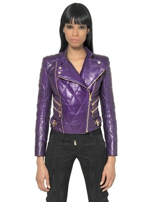 Balmain Quilted Nappa Leather Biker Jacket