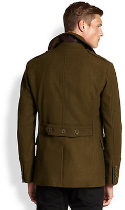 Burberry Ellingham Wool & Cashmere Double-Breasted Peacoat
