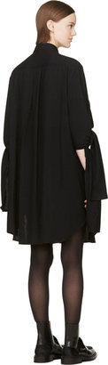 Yohji Yamamoto Black Insulated Collar Shirt Dress