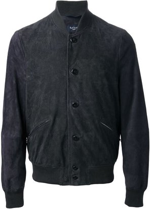 Paul Smith perforated suede bomber jacket