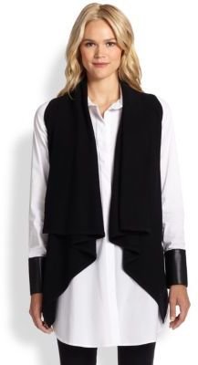 Saks Fifth Avenue Cashmere Waterfall Vest