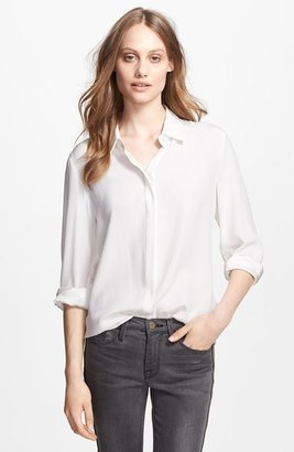 Frame 'Le Classic' Washed Silk Charmeuse Shirt