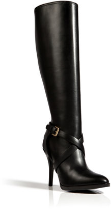 Ralph Lauren COLLECTION Leather Concord High Heel Boots in Black
