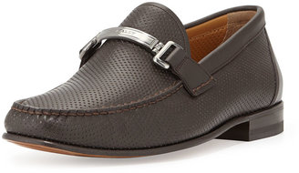 Bally Tecno Perforated Leather Loafer, Brown