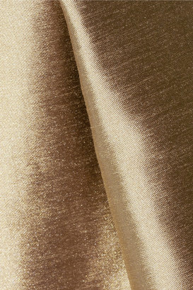 Tibi Halcyon metallic pleated taffeta skirt