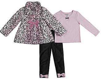 Little Lass 3-pc. Jacket, Shirt and Knit Leggings Set - Girls 2t-6