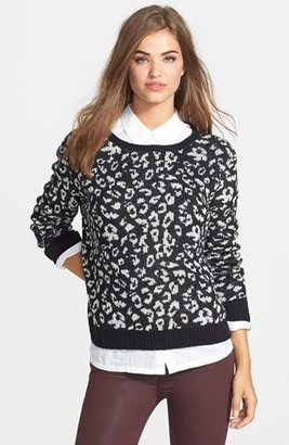 Jessica Simpson 'Feather' Animal Print Sweater
