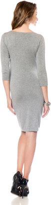 A Pea in the Pod Seraphine 3/4 Sleeve Side Ruched Maternity Dress
