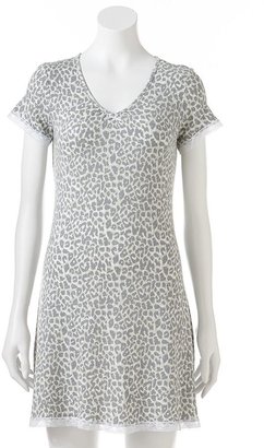 Apt. 9 pajamas: sweet paradise leopard lace-trim sleep shirt - women's