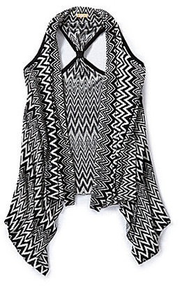 Takara Sleeveless Chevron-Print Sweater Vest