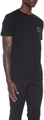 Christopher Kane Cotton Tee with Rubber Patch in Black