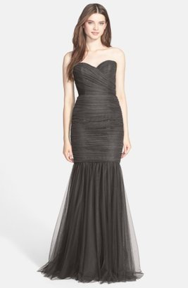 Amsale Women's Strapless Tulle Mermaid Gown