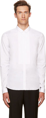 Burberry White Poplin Button-Up Dress Shirt