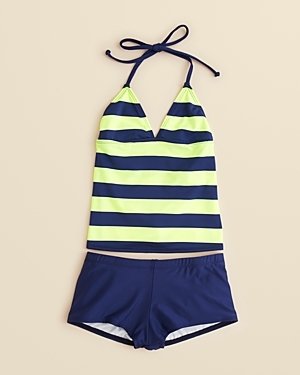 Splendid Girls' Marcel Stripe Tankini 2-Piece Swimsuit - Sizes 7-14