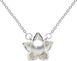 Kit Heath Sterling silver bloom pearl necklace 18
