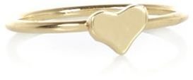 River Island Gold tone heart finger top ring