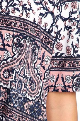 boohoo Paige Tapestry Print Dip Back Tunic