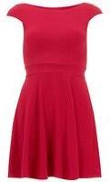 Dorothy Perkins Womens Closet Fuchsia Textured Godet Dress- Pink