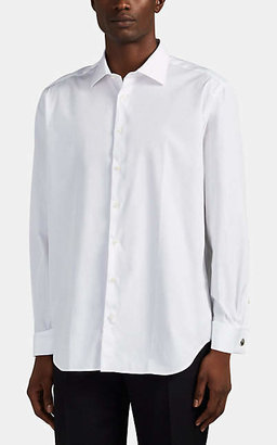 Barneys New York Men's Cotton Poplin Trim Dress Shirt - White