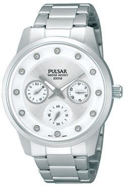 Pulsar Ladies stainless steel multi dial watch
