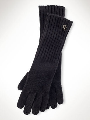 Ralph Lauren Metallic-Embroidered Gloves