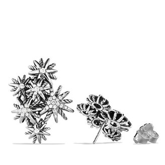 David Yurman Starburst Cluster Earrings with Diamonds