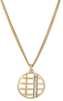 Kenneth Cole New York Hematite Cut-Out Circle Pendant Necklace