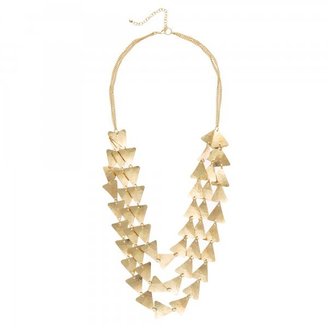 Oliver Bonas Hammered Triangle Chain Necklace