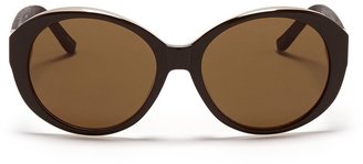x Linda Farrow leather arm sunglasses