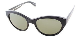Paul Smith Aberdeen PM 8235SU Matte Onyx Shiny Onyx Plastic Cat Eye Sunglasses Green Polarized Lens
