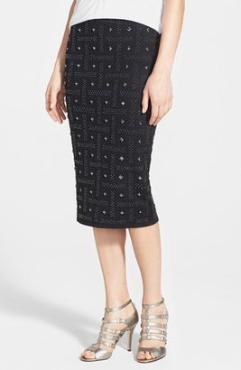 Search for Sanity Embellished Stretch Knit Midi Skirt