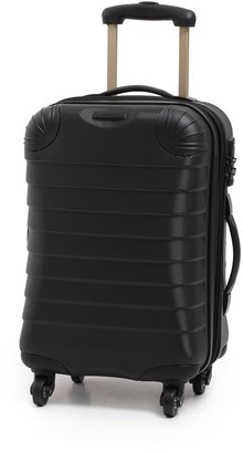 Linea Shell black 4 wheel hard cabin suitcase