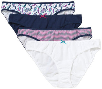 F&F 4 Pack of Paisley Print and Striped Mini Briefs
