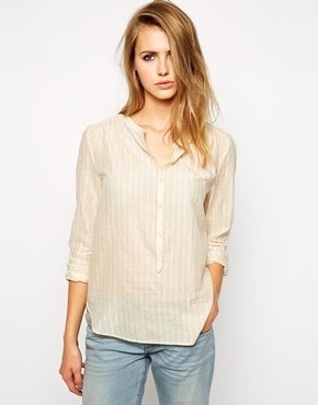 Zadig & Voltaire and Voltaire Collarless Tunic in Stripe