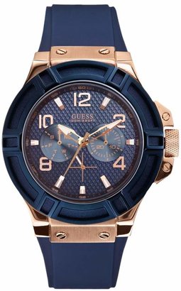 Guess - Silicone Blue Strap Watch W0247g3