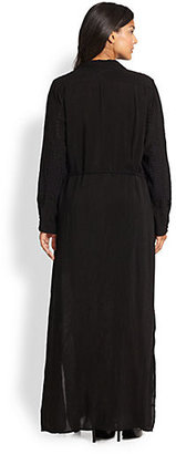 Johnny Was Johnny Was, Sizes 14-24 Button-Down Maxi Dress