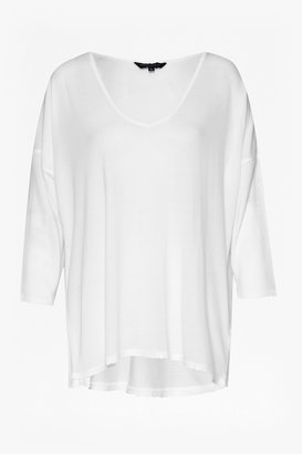 French Connection Sonny Plains Slouchy V-Neck Top