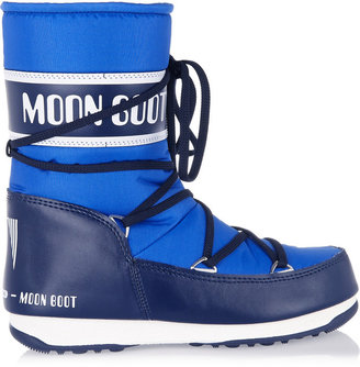 Moon Boot Piqué-shell and faux leather snow boots