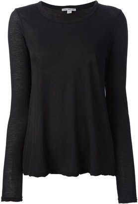 James Perse twisted trim T-shirt