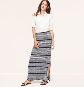 LOFT Tribal Stripe Maxi Skirt