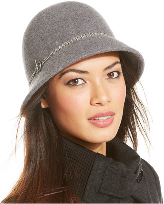 Calvin Klein Wool Felt Cloche with Toggle Chain