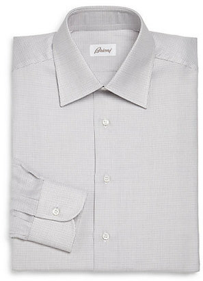 Brioni Regular-Fit Textured Cotton Dress Shirt