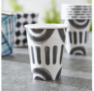 Crate & Barrel Set of 8 Pic-nic Squiggle Paper Cups