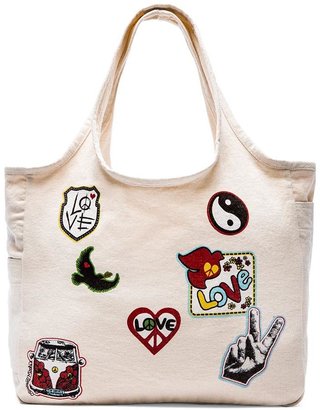 Lauren Moshi Taylor Patches Canvas Tote