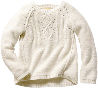 Girl's Long-Sleeved Knitted Sweater
