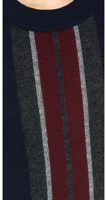 Vince Regimental Stripe Cashmere Sweater